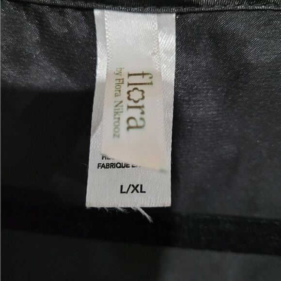 Flora Nikrooz Stella Black Satin Robe size XL - Picture 9 of 10